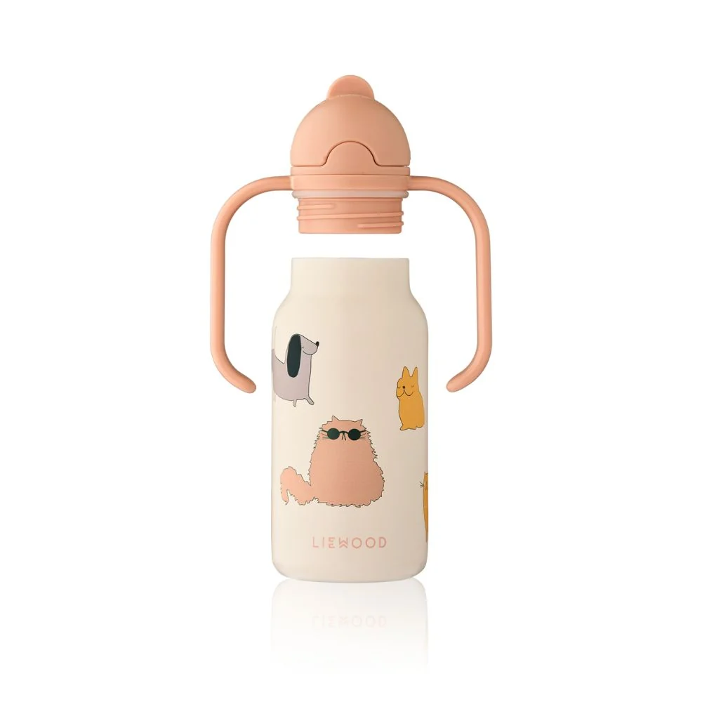 Liewood Kimmie 250 ml Katte og hunde Sandy termoflaske til babyer