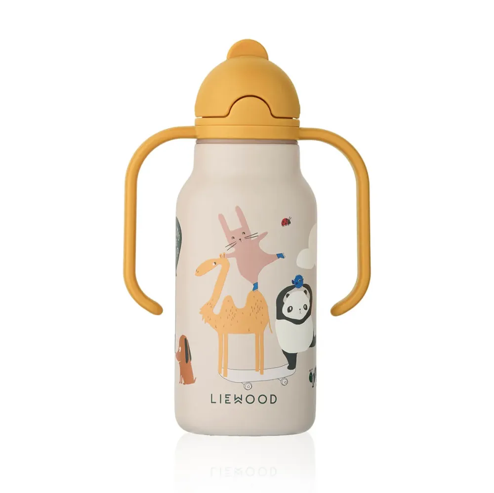 Liewood Kimmie Vandflaske, 250 ml, Around World/Sandy