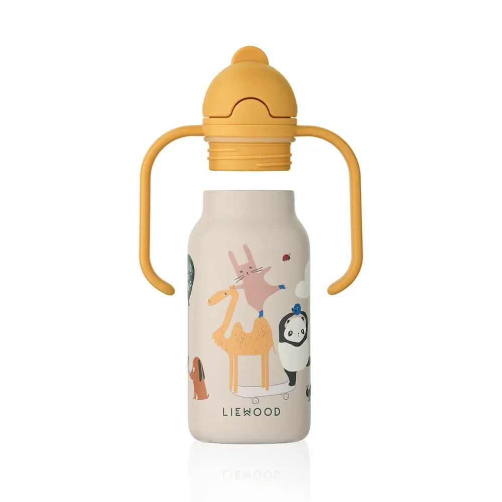 Liewood Kimmie Vandflaske, 250 ml, Around World/Sandy