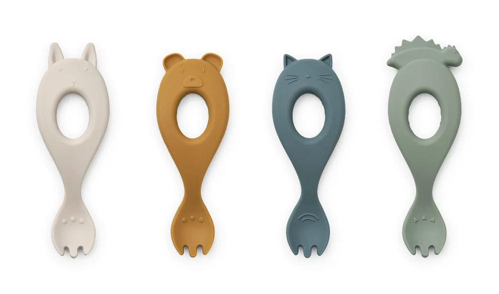 Liewood Liva Gafler, 4-pack - Faune Green Multi-mix