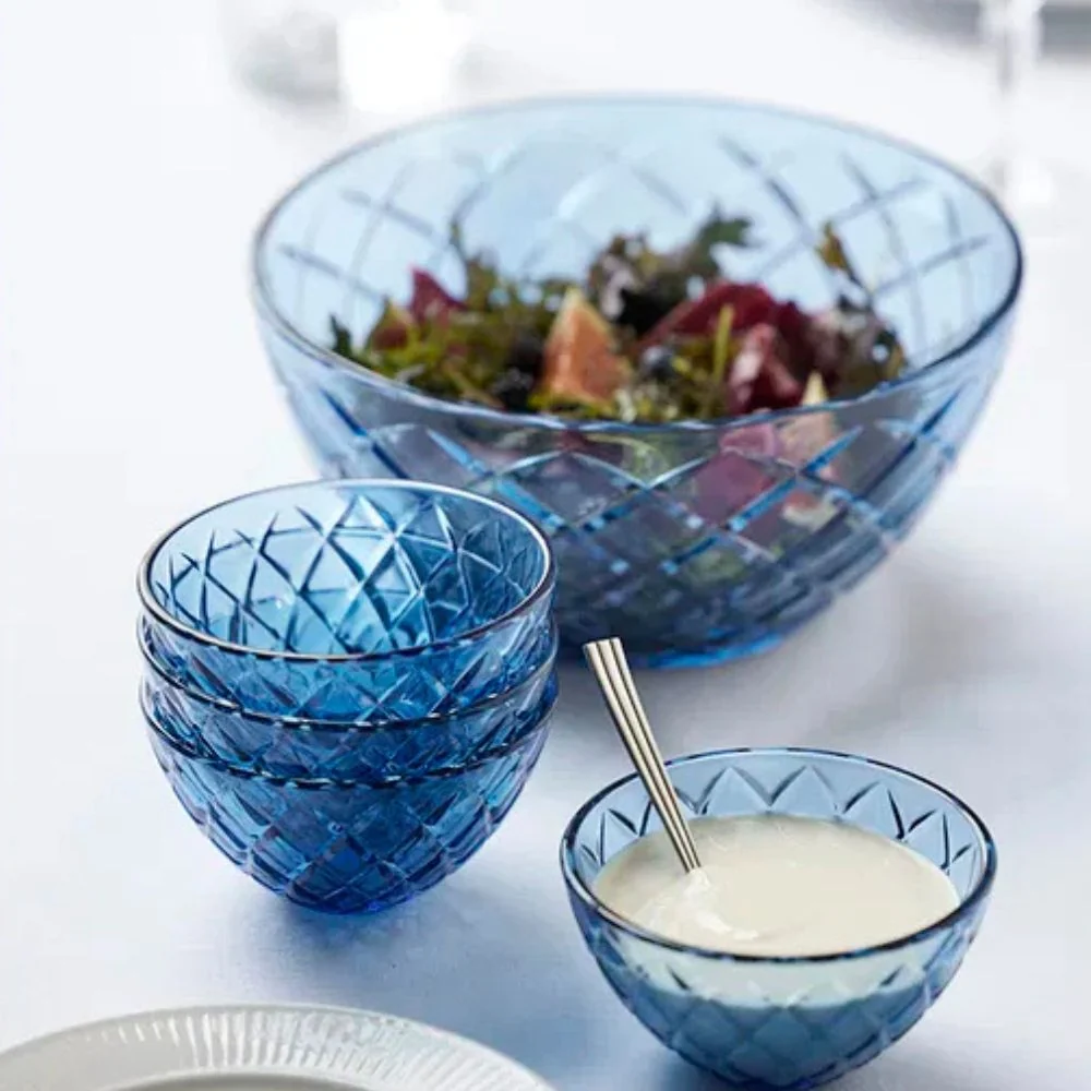 Lyngby - Glas Sorrento Skål Dia 12 cm 4 stk. Blå