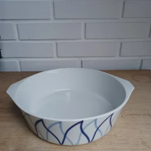 Lyngby. Harlekin, Skål med øre 21 cm.