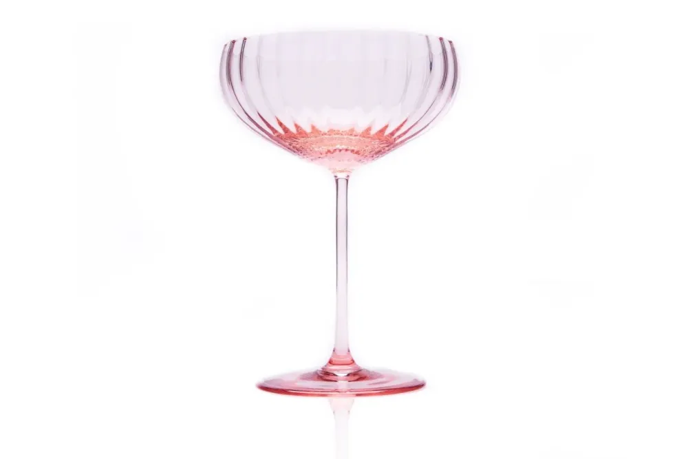 Lyon champagneglas - rosa