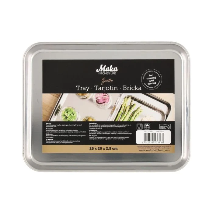 MAKU - Gastro bakke 26x20 cm - Rustfrit stål