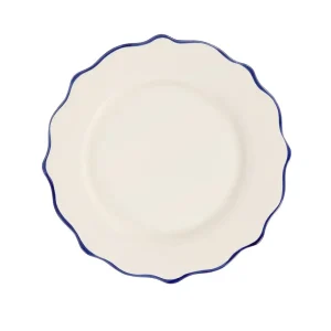 Marine Blue Scalloped middagstallerken - blå