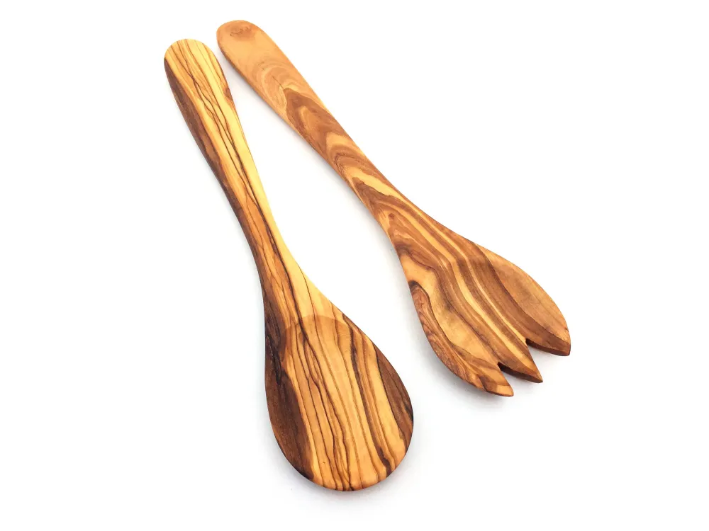 Medina Mood Handmade Salad Servers Olive Wood