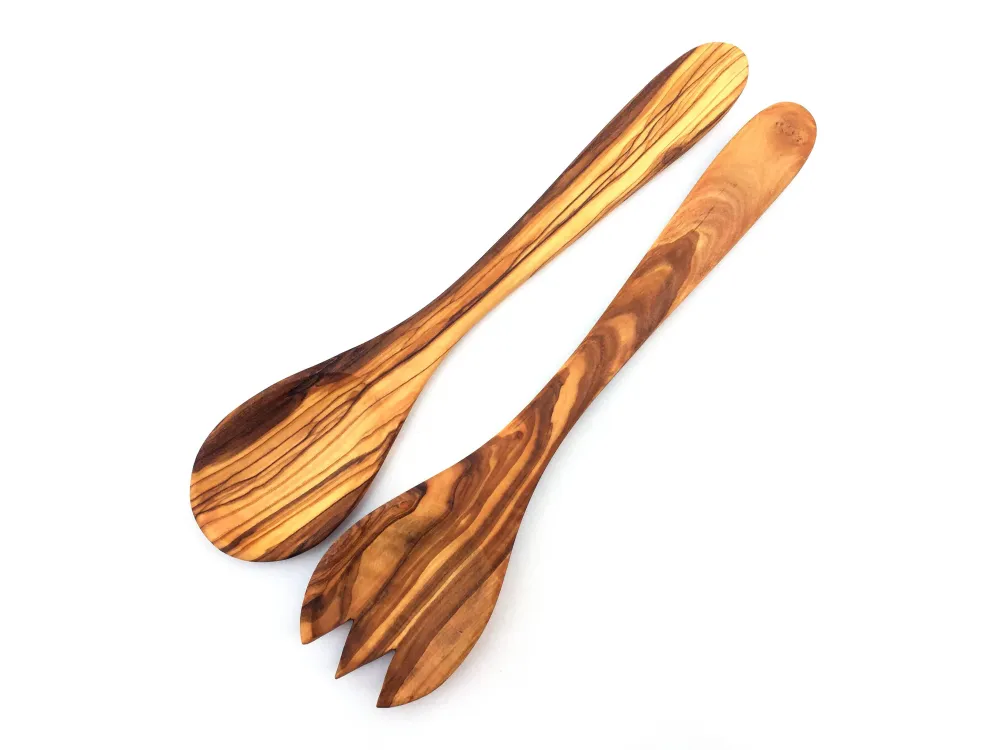 Medina Mood Handmade Salad Servers Olive Wood
