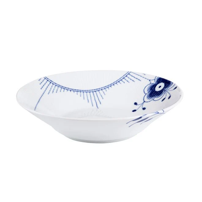 Blå Mega riflet dyb tallerken - 24 cm.