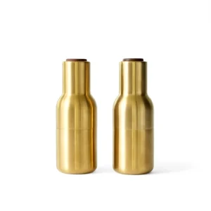 Menu - Salt og Peberkværn - Bottle Grinder - Brushed Brass/Walnut - 2-pack