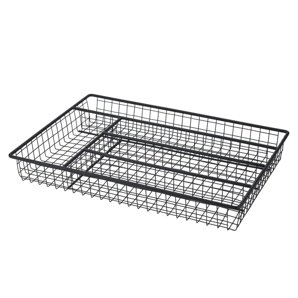 Metal bestikbakke - sort