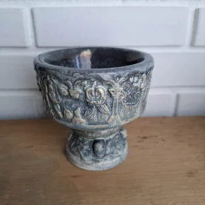 Michael Andersen. Døbefont blåglaseret 11,5 cm.
