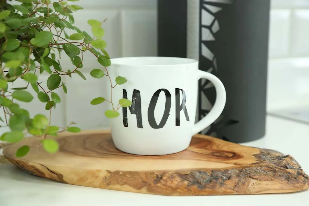 Mor krus - hvid