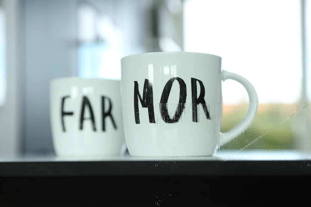 Mor krus - hvid