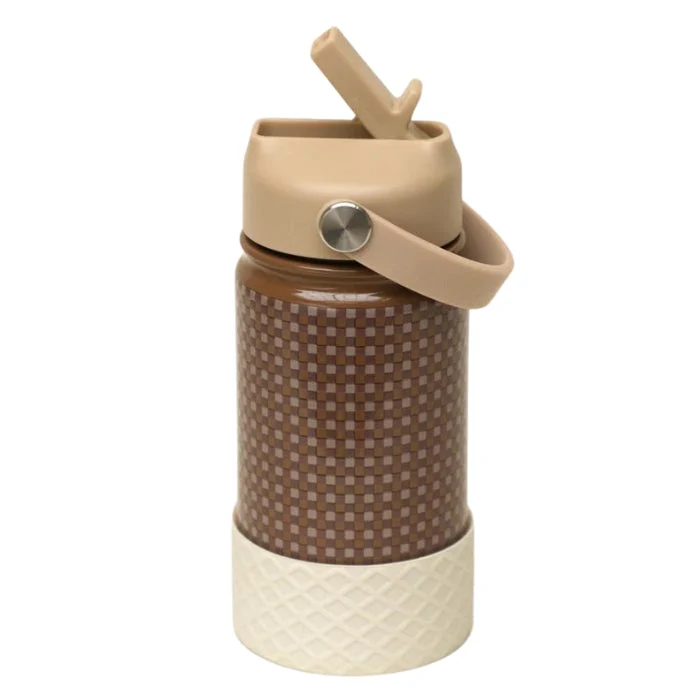 Mrs Ertha Termoflaske til børn 350 ml Vintage Squares