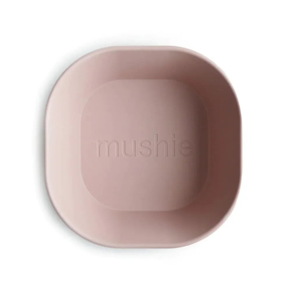 Mushie Baby Skåle Firkantet Blush