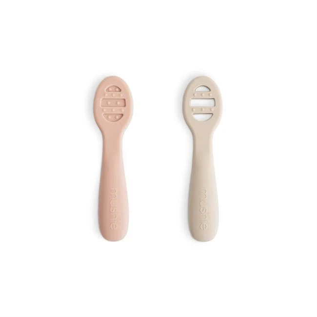 Mushie First babyskeer 2-pak Blush/Shifting Sand