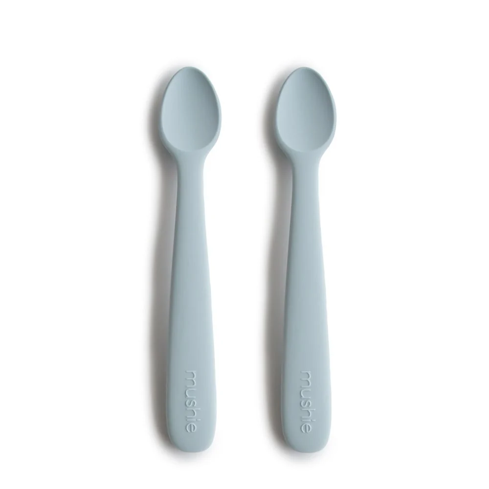 Mushie Silikone Babyskeer, 2-pak - Powder Blue