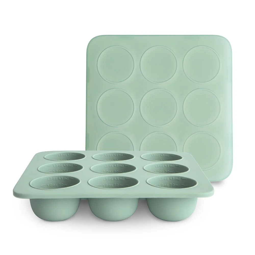 Mushie Silikoneform til frysning af babymad Cambridge Blue