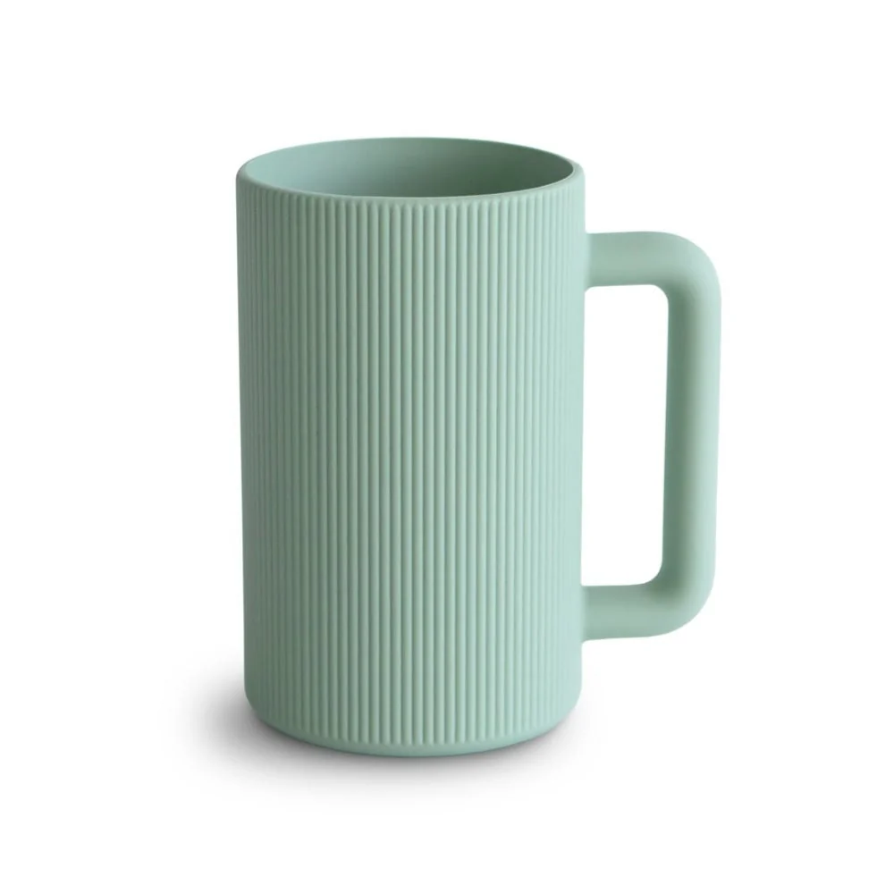 Mushie silikone-skyllebæger Cambridge Blue