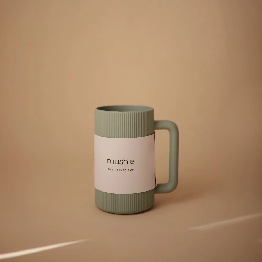 Mushie silikone-skyllebæger Cambridge Blue