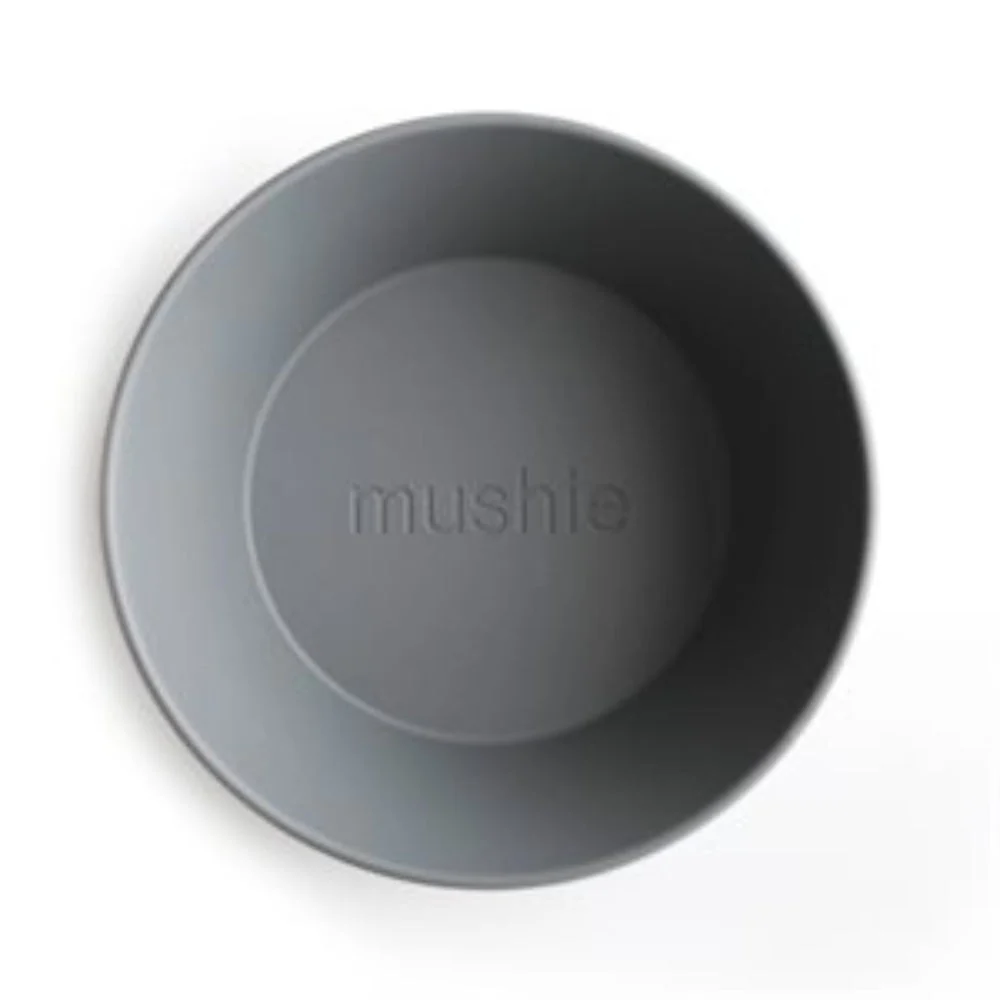 Mushie skåle til børn, runde, røgfarvede