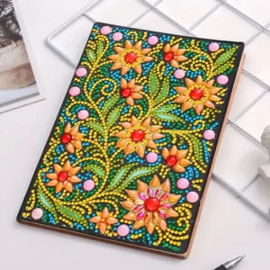 Notesbog med smukt blomstermotiv