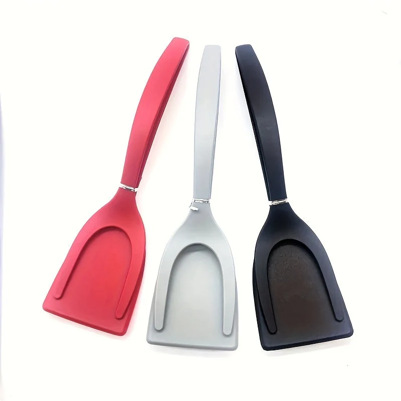 Nylon Cooking Tongs | 2--1 Spatula Combo Heat-Resistant Black