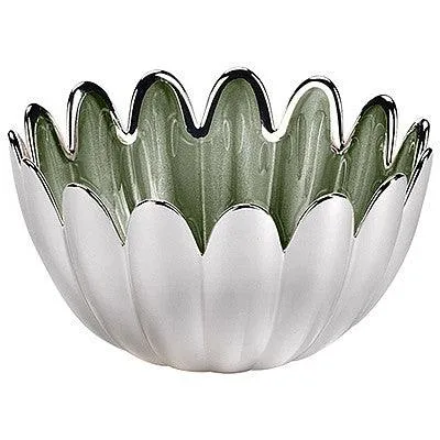 Ottaviani Margherita centerpiece 12cm H.6.5cm salviegrønt forsølvet glas 800366V