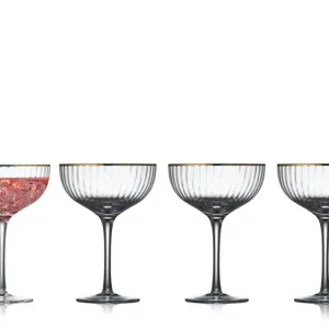 Palermo Cocktailglas, guldfarvet - 4 stk.