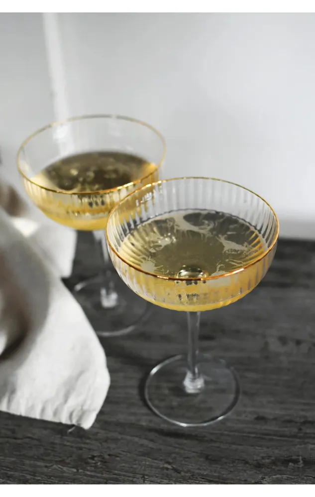 Palermo Cocktailglas, guldfarvet - 4 stk.