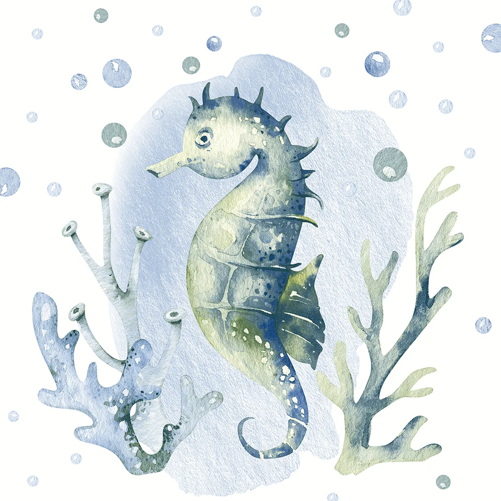 Paper+Design Luncheon Servietter (Seahorse)