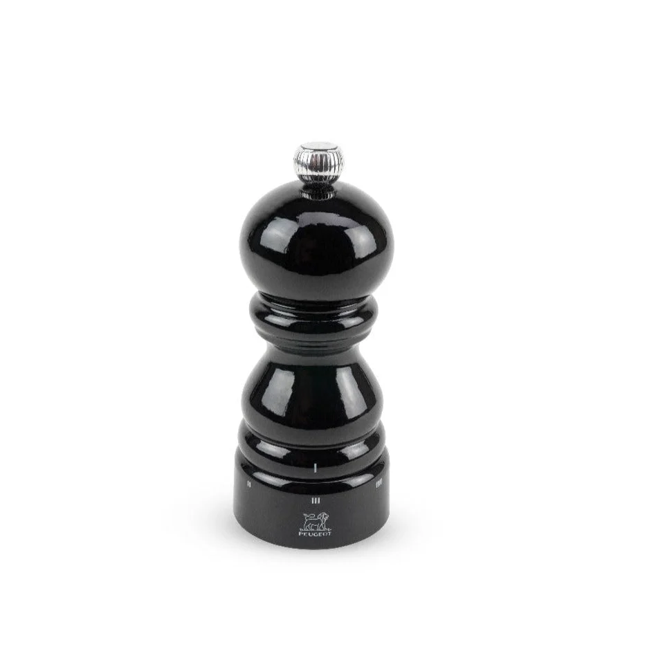 Paris US peberkværn, sort lak - 12 cm.