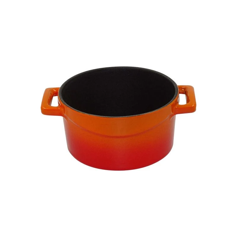 Stor emaljeret støbejernsgryde med låg. Diameter 28 cm Pentole Agnelli