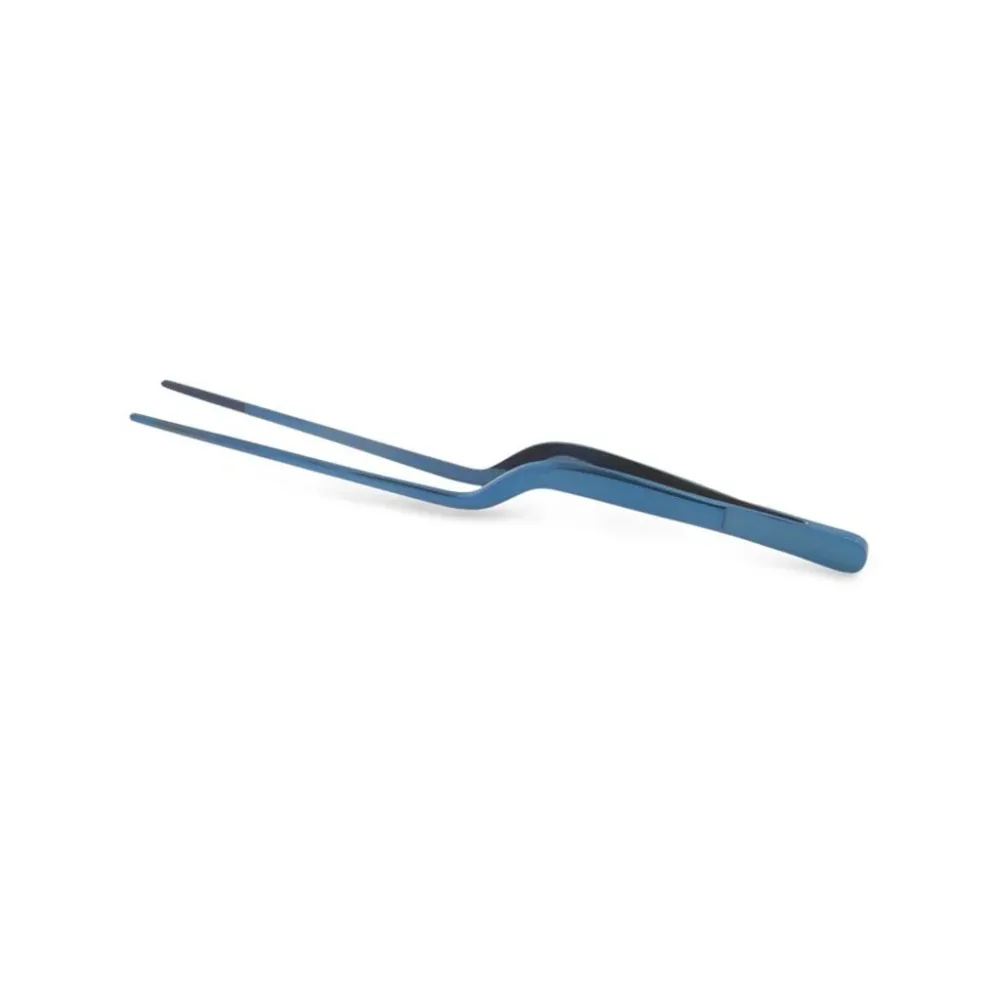 Pincet i titanium, blå, 14 cm