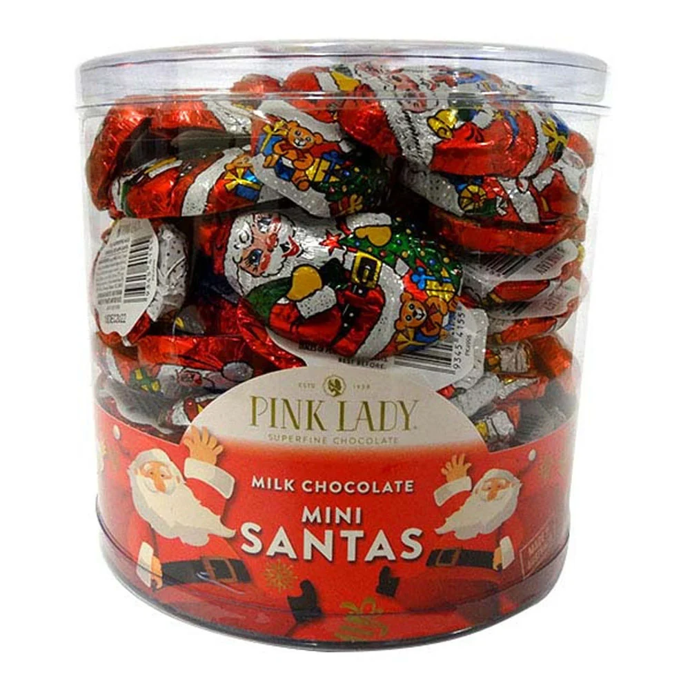 Pink Lady Solid Milk Chocolate Santas 2 kg (APX 100pc/karbad)