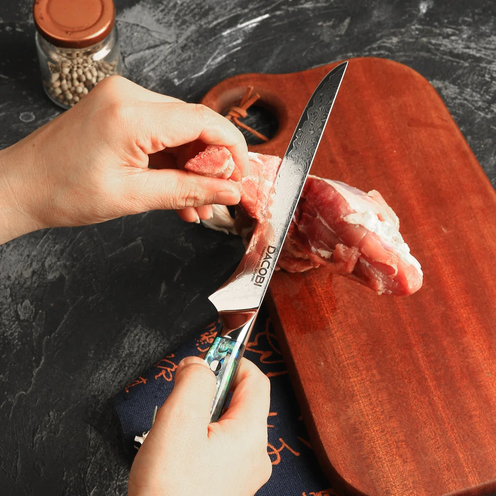 Professionel filetkniv C44, Damaskus stål 67 lag