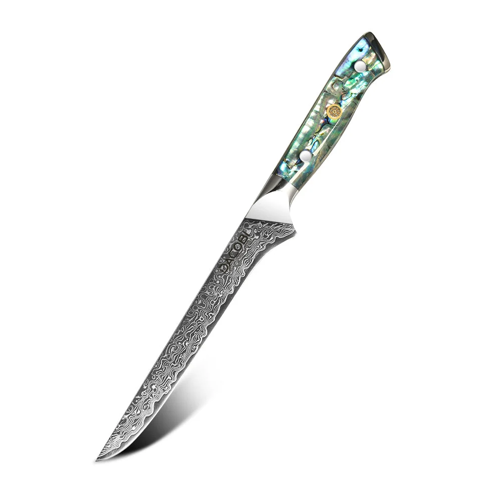 Professionel filetkniv C44, Damaskus stål 67 lag