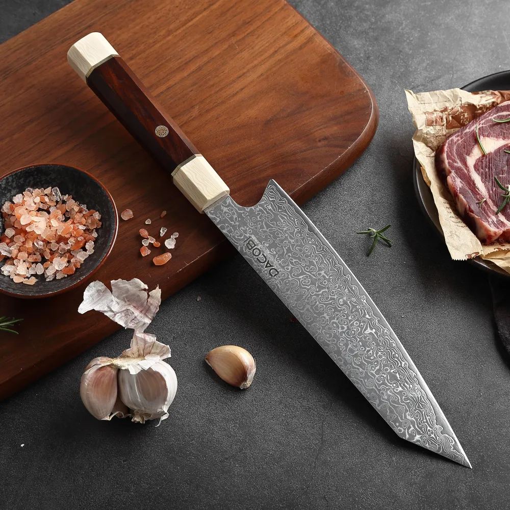 Professionel Kiritsuke kniv C13, Damaskus stål 67 lag