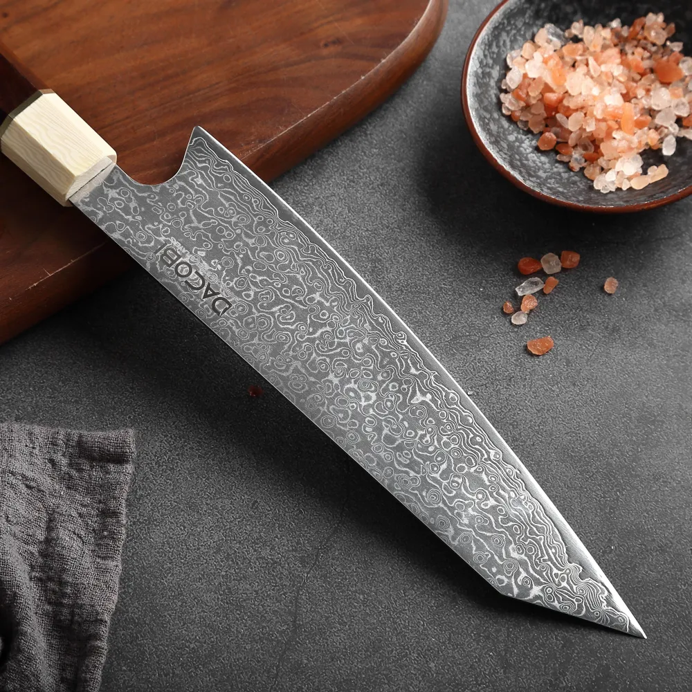 Professionel Kiritsuke kniv C13, Damaskus stål 67 lag