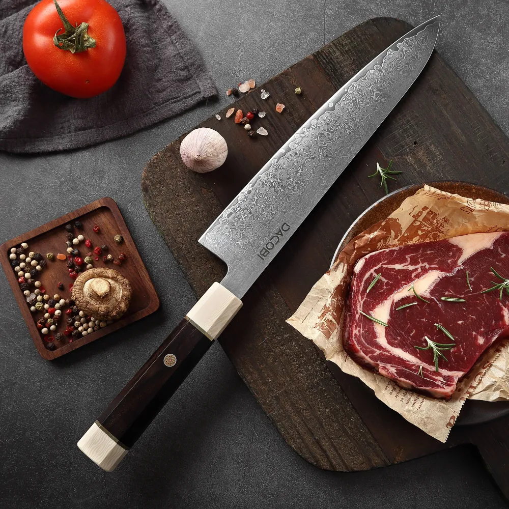 Professionel kokkekniv C11, Damaskus stål 67 lag