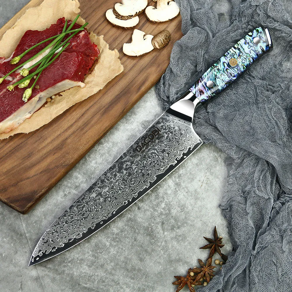 Professionel kokkekniv C19, Damaskus stål 67 lag