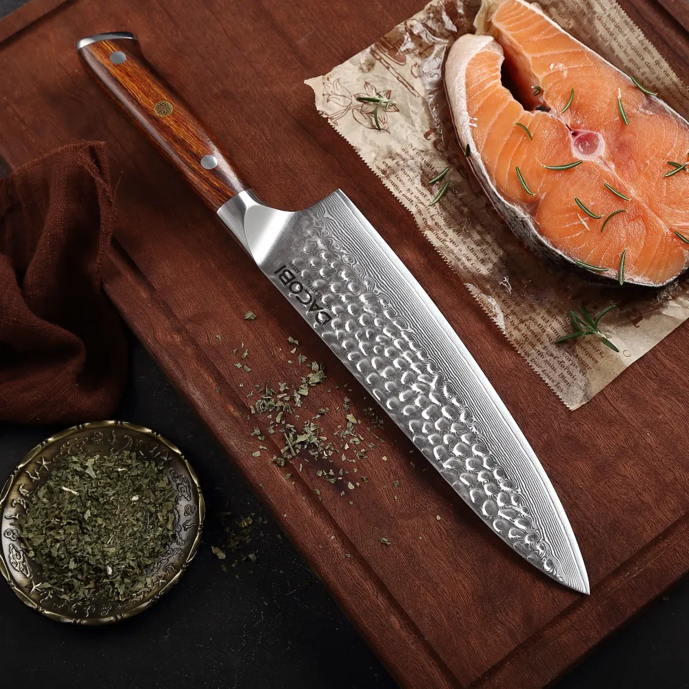 Professionel kokkekniv C40, Damaskus stål 67 lag