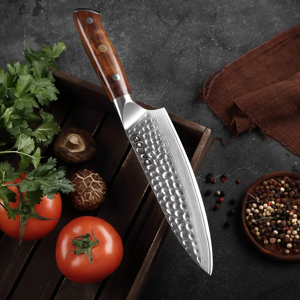 Professionel kokkekniv C41, Damaskus stål 67 lag
