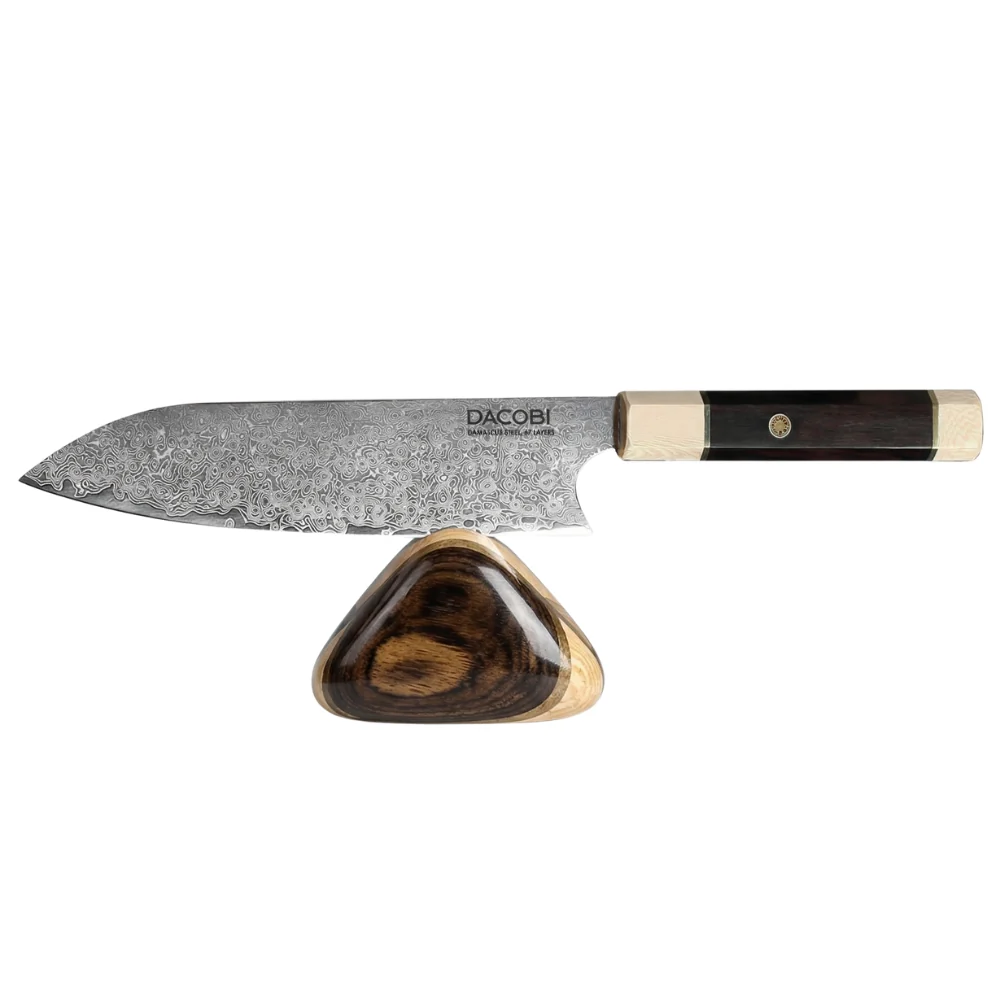 Professionel Santoku kniv C12, Damaskus stål 67 lag