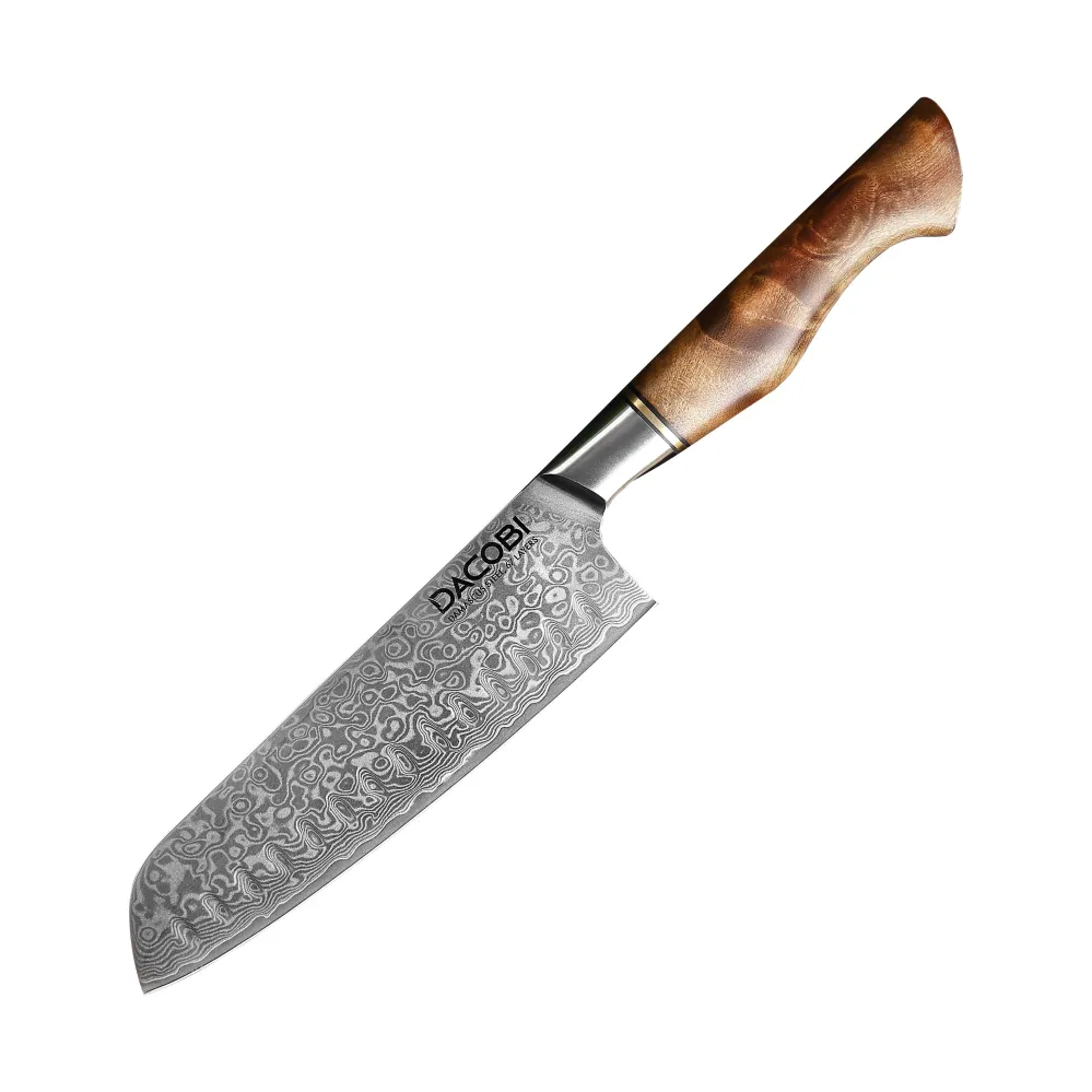 Professionel Santoku kniv C33, Damaskus stål 67 lag