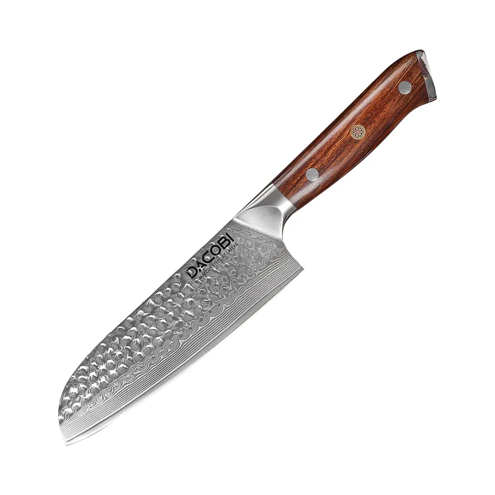 Professionel Santoku kniv C39, Damaskus stål 67 lag
