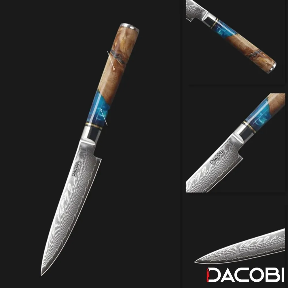 Professionel universalkniv C5, Damaskus stål 67 lag