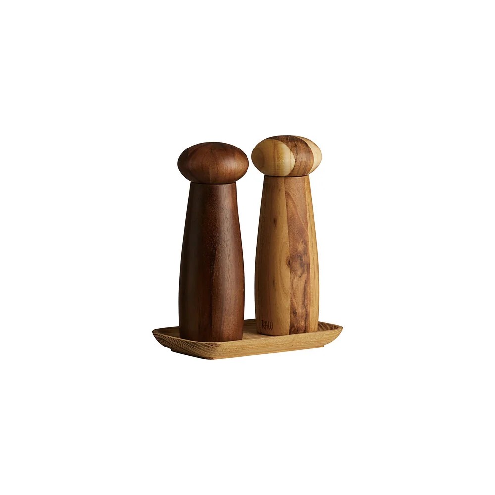RAW kværnesæt, teak/acacie - 3 dele.