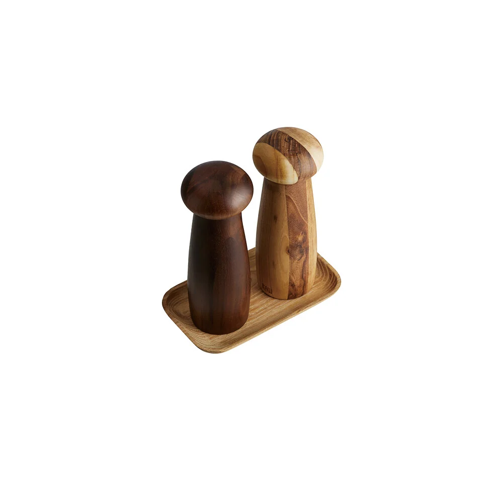 RAW kværnesæt, teak/acacie - 3 dele.
