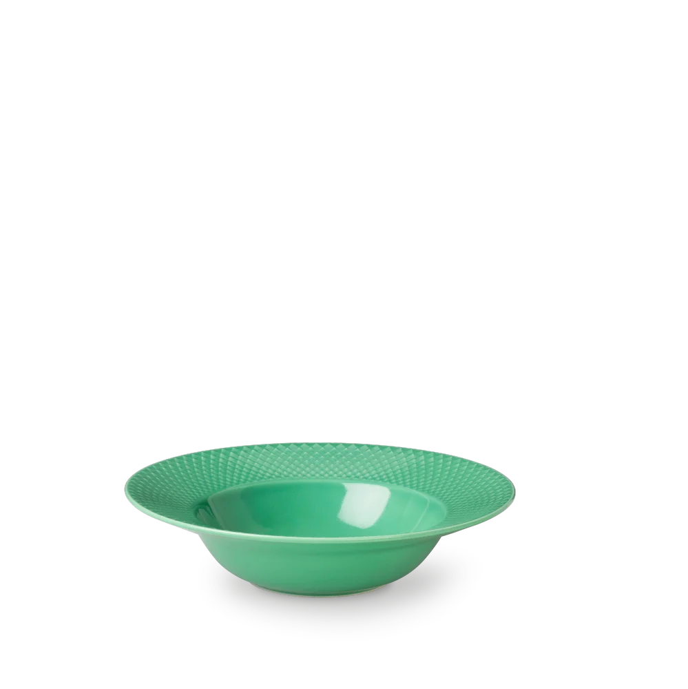 Rhombe Color dyb tallerken, grøn - Ø: 24,5 cm.